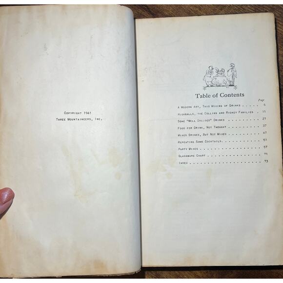VINTAGE 1941 HERE'S HOW COCKTAILS Wooden Recipe Book Barware Whitfield W Cover - Picture 9 of 11